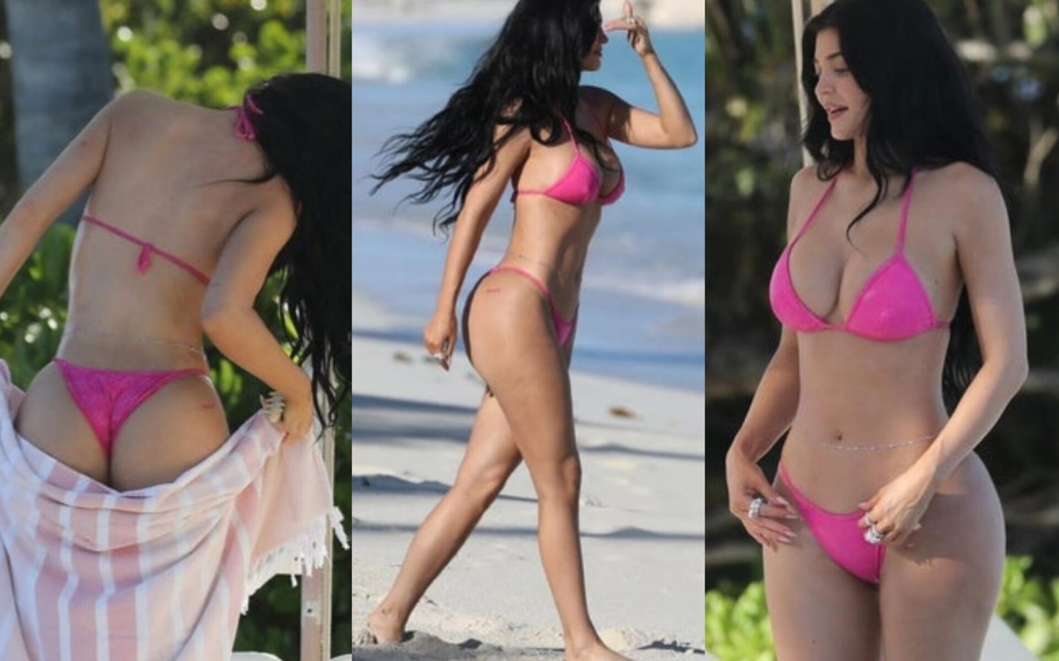 Kylie Jenner Rocks Hot-Pink Bikini in Turks & Caicos See the Stunning Pics
