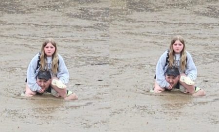 USA Flood Horror: Father Walks Through Death Waters to Rescue Daughter Trapped in School Shocking Maryland Scene