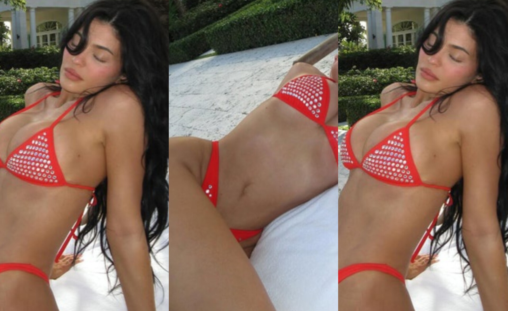 Kylie Jenner Sets the Internet on Fire in Tiny Red Bikini During Beach Getaway