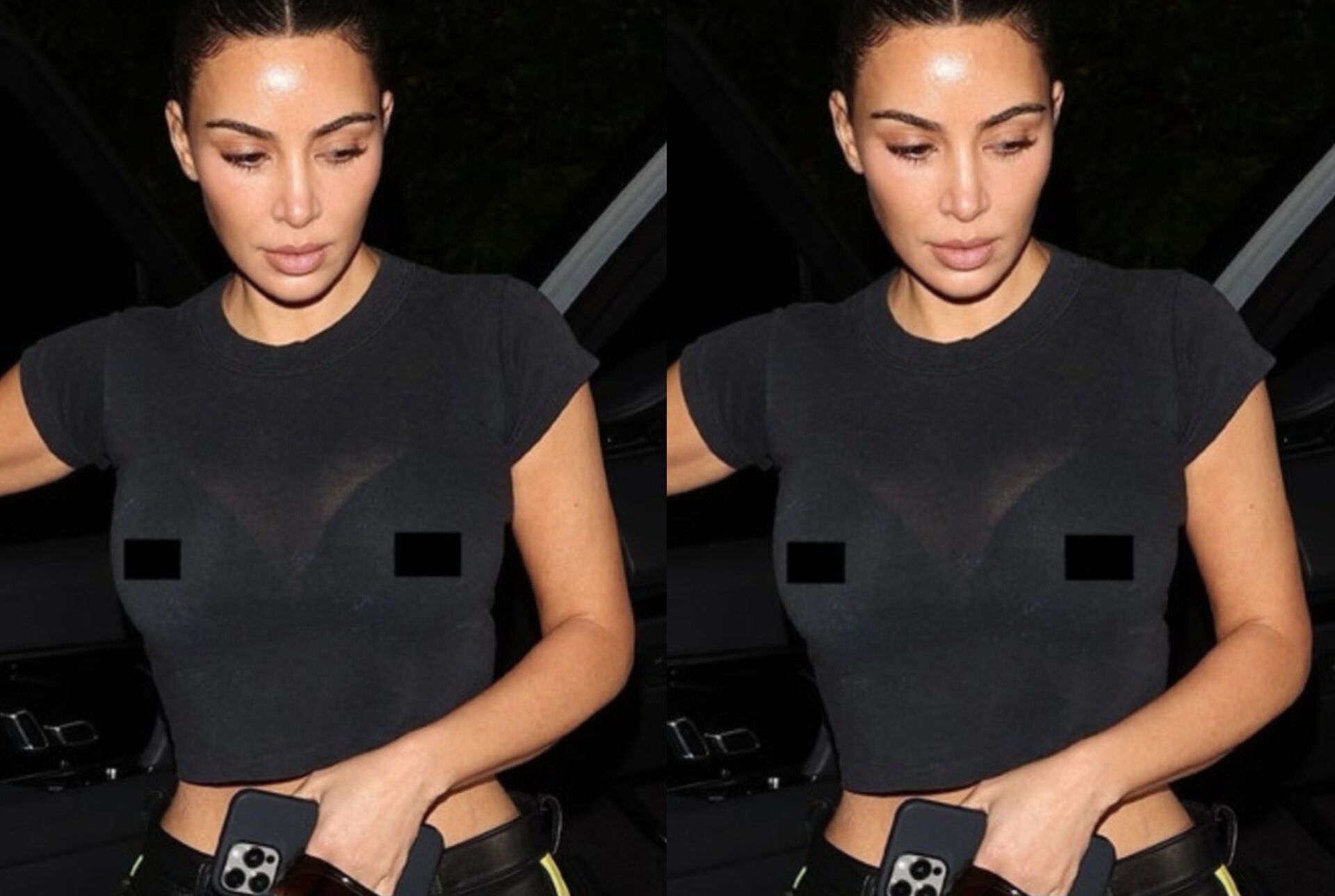 Did Kim Kardashian Just Pierce Her Nipples Tight Top Sparks Wild Speculation