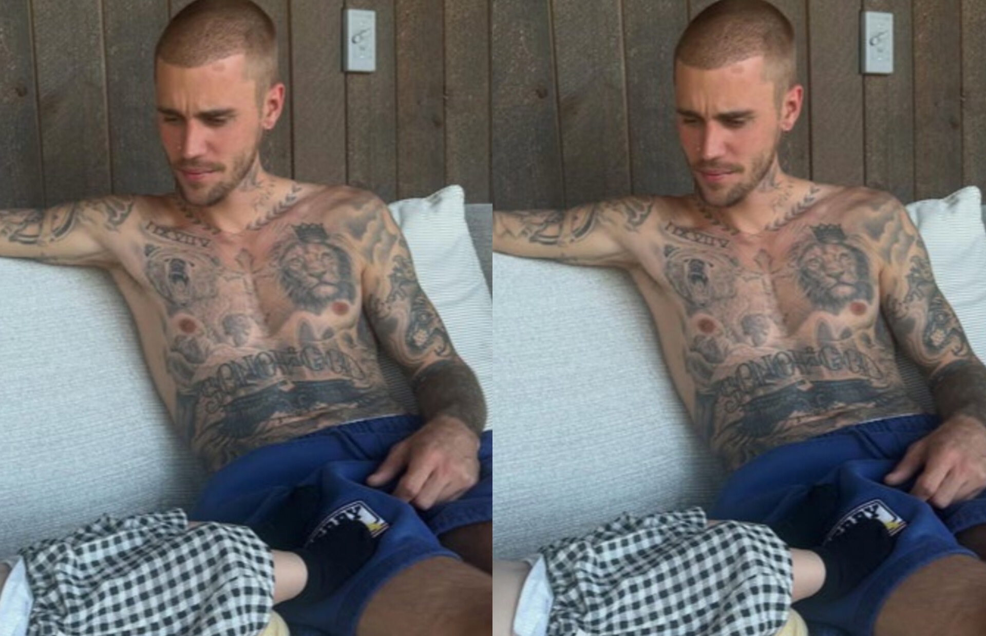 Shirtless Daddy Justin Bieber Breaks the Internet Baby Son Joins in Summer Photo Dump