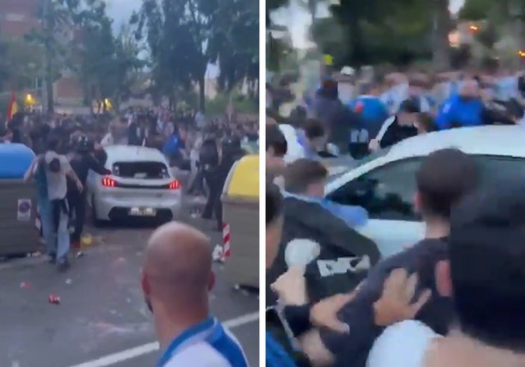 Car Plows Into Crowd Outside Espanyol vs. Barcelona Match Shocking Video Emerges