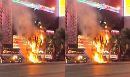 Fire Breaks Out on Las Vegas Strip After Explosion Near Aria Resort (Video)